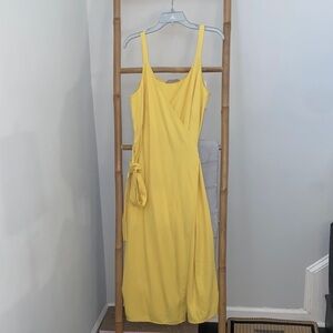 Everlane Yellow Wrap Dress